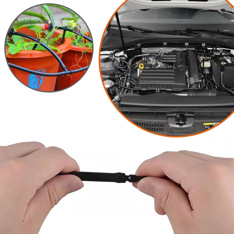 MINIMARU 119PCS Heat Resistant 240℃ (460℉) Nylon Connector Assortment for Automotive Vacuum Tubing Hose Vacuum Tee Kit 14 Sizes Black - Image 5